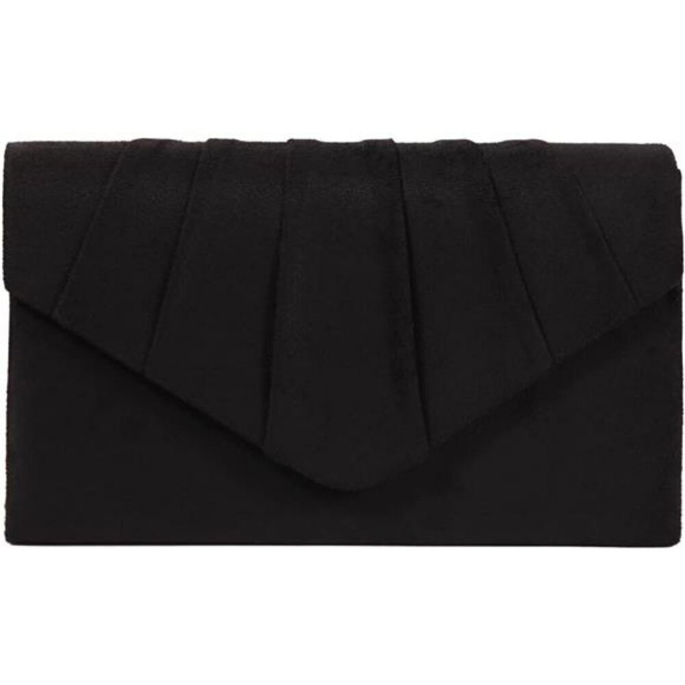 Clutch Purse Evening Bag for Women Evening Wedding Party Velvet Suede Pleated